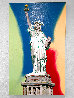 Liberty Unique 45x29 - Huge Original Painting by Steve Kaufman - 1