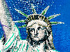 Liberty Unique 45x29 - Huge Original Painting by Steve Kaufman - 2