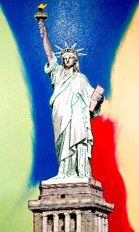 Liberty Unique 45x29 - Huge Original Painting - Steve Kaufman