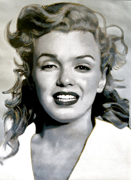 Young Marilyn Greys Unique 2006 24x18 Original Painting by Steve Kaufman
