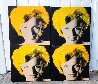 Short Hair Marilyn Quadtych 2002 Embellished Limited Edition Print by Steve Kaufman - 1