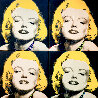 Marilyn Eyes Closing AP Quadtych 2003 Embellished Limited Edition Print by Steve Kaufman - 0