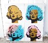 Gold Marilyn Suite of 4 2002 Embellished - Huge Limited Edition Print by Steve Kaufman - 2