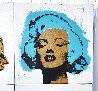 Gold Marilyn Suite of 4 2002 Embellished - Huge Limited Edition Print by Steve Kaufman - 3