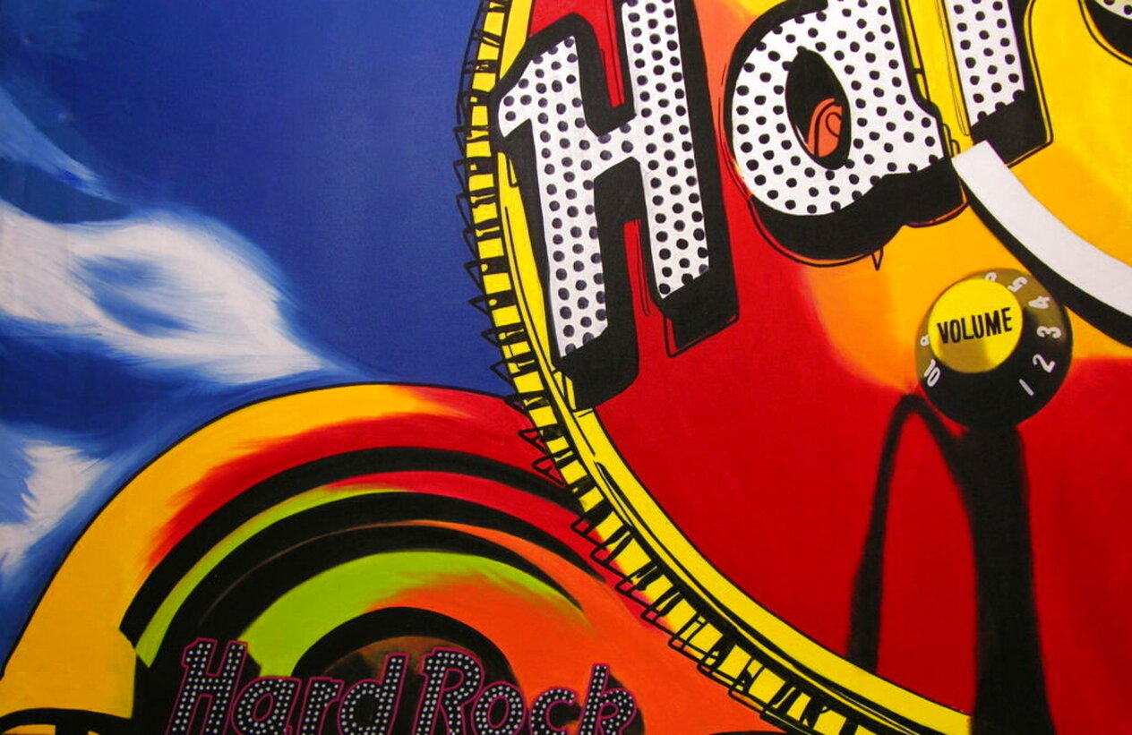 Hard Rock Cafe 2006 Limited Edition Embellished Silkscreen on Canvas by ...