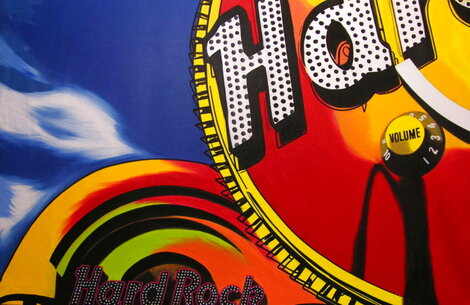 Hard Rock Cafe 2006 Embellished - Huge Mural Size - 46x70 Limited Edition Print - Steve Kaufman