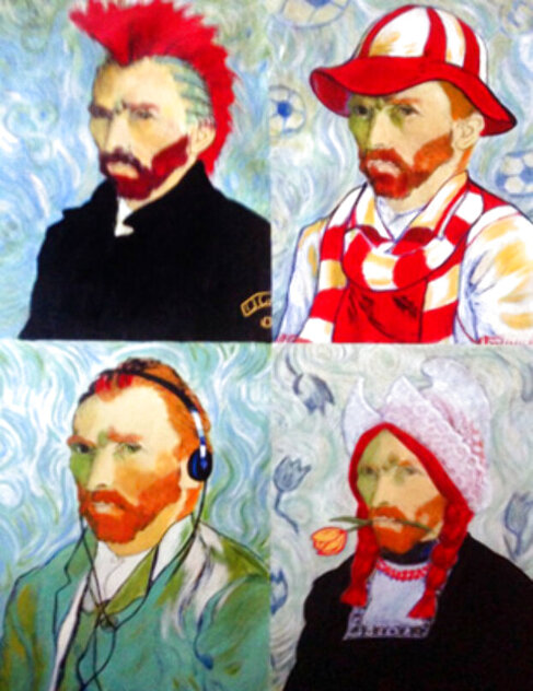 Homage to Van Gogh 2001 45x35 Original Painting by Steve Kaufman