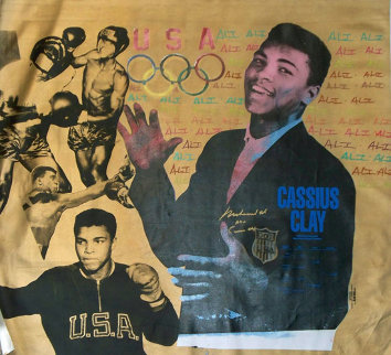 Muhammad Ali Olympic State HS Clay and Ali Gold PP 1996 Limited Edition Print - Steve Kaufman Muhammad Ali Olympic State HS Clay and Ali Gold PP 1996 Limited Edition Print - Steve Kaufman
