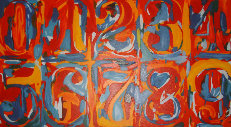 Homage To Jasper Johns, 0-9 2005 Original Painting - Steve Kaufman