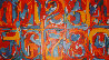 Homage To Jasper Johns, 0-9 2005 Original Painting by Steve Kaufman - 0