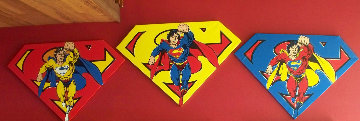 Superman Shield Set of 3 Matching Numbers 2001 Limited Edition Print - Steve Kaufman Superman Shield Set of 3 Matching Numbers 2001 Limited Edition Print - Steve Kaufman