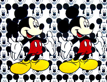 Disney Double Mickey Mouse 2000 38x48 Original Painting - Steve Kaufman Disney Double Mickey Mouse 2000 38x48 Original Painting - Steve Kaufman