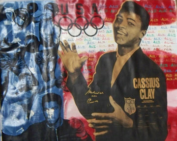 Muhammed Ali Olympic Red White and Blue 1986 40x40 HS Ali Limited Edition Print - Steve Kaufman Muhammed Ali Olympic Red White and Blue 1986 40x40 HS Ali Limited Edition Print - Steve Kaufman
