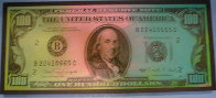 100 Dollar Bill unique Original Painting by Steve Kaufman - 0 100 Dollar Bill unique Original Painting by Steve Kaufman - 0