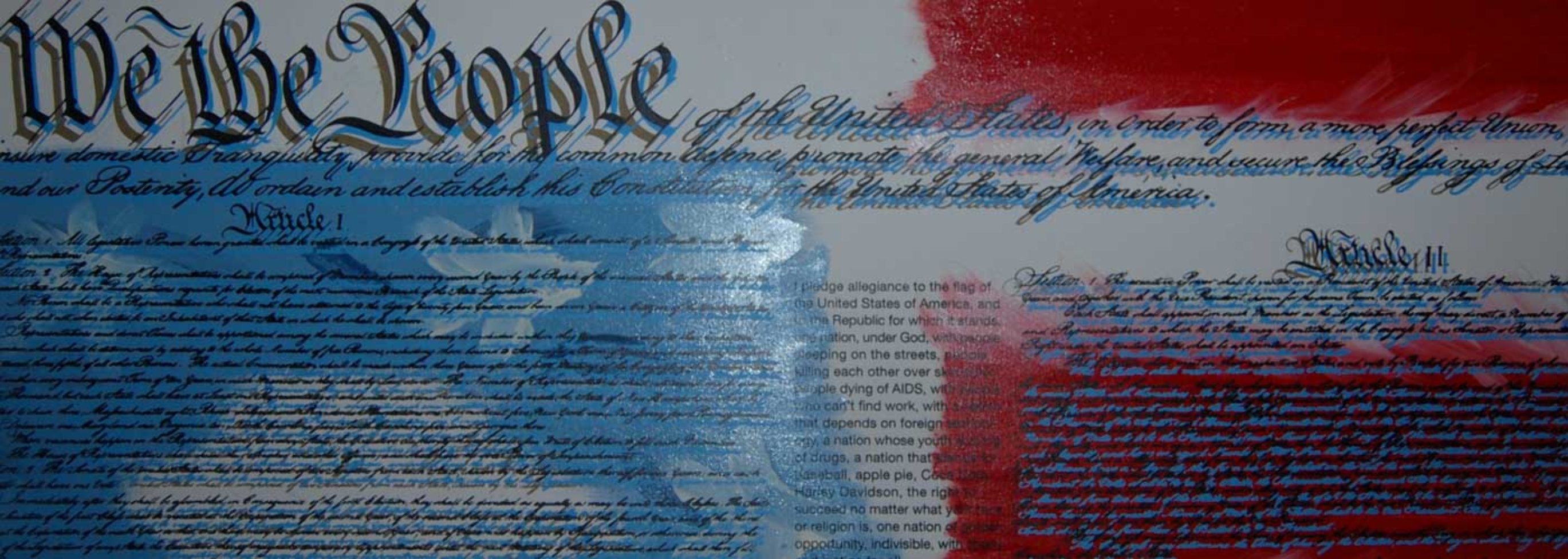 We the People Constitution Embellished Limited Edition Print by Steve Kaufman We the People Constitution Embellished Limited Edition Print by Steve Kaufman
