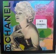 Marilyn Chanel No 5 Unique 2000 47x47 Super Huge Original Painting by Steve Kaufman - 1 Marilyn Chanel No 5 Unique 2000 47x47 Super Huge Original Painting by Steve Kaufman - 1