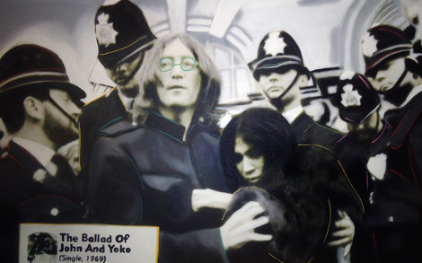 John And Yoko Lennon Ballad Unique 32x50 - Huge Original Painting - Steve Kaufman