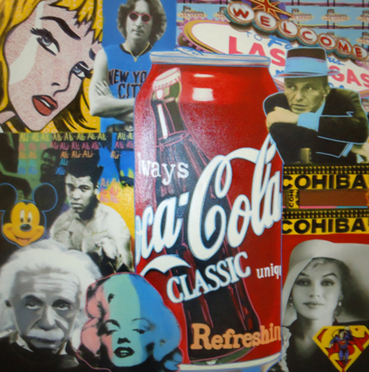 Historical Famous Icons Unique 2009 48x48 by Steve Kaufman - For Sale ...