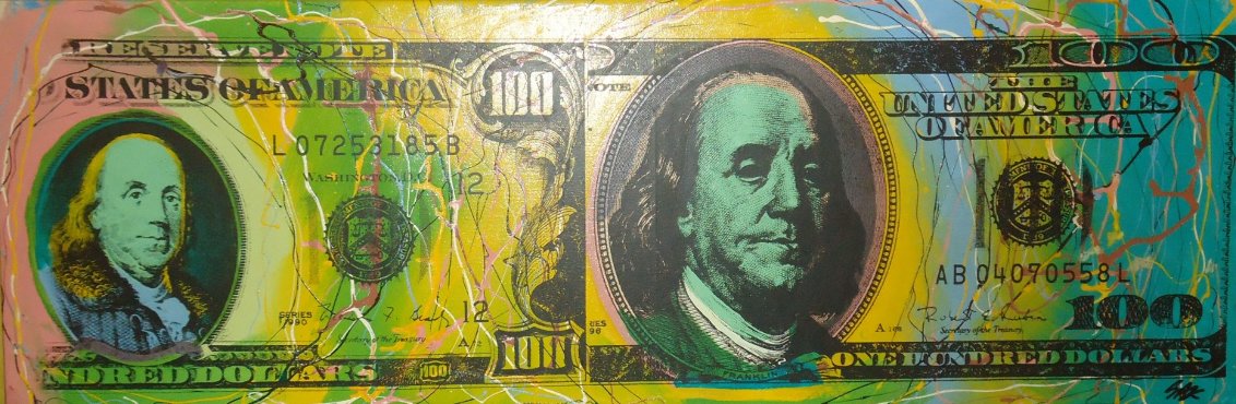 Old And New $100 Dollar Unique TP 2006 Huge Limited Edition Print by Steve Kaufman