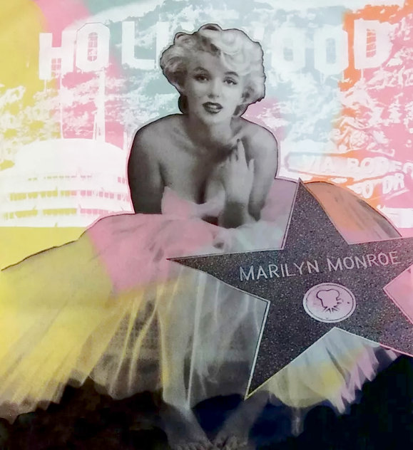 Hollywood Marilyn GP 30x30 Embellished Limited Edition Print by Steve Kaufman