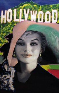 Marilyn, Sophisticated Marilyn - Hollywood Style Unique 46x28 Original Painting - Steve Kaufman Marilyn, Sophisticated Marilyn - Hollywood Style Unique 46x28 Original Painting - Steve Kaufman