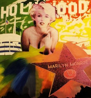 Marilyn: Hollywood Star Unique 48x48 Original Painting - Steve Kaufman Marilyn: Hollywood Star Unique 48x48 Original Painting - Steve Kaufman