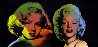 Double Marilyn- Norma Jean (Black) Unique 22x40 Original Painting by Steve Kaufman - 0 Double Marilyn- Norma Jean (Black) Unique 22x40 Original Painting by Steve Kaufman - 0