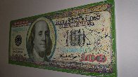 $100 Bill Original Painting by Steve Kaufman - 1 $100 Bill Original Painting by Steve Kaufman - 1