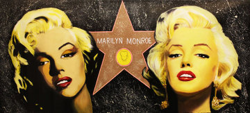 Double Marilyn - Hollywood Star Unique 28x60 Original Painting - Steve Kaufman Double Marilyn - Hollywood Star Unique 28x60 Original Painting - Steve Kaufman