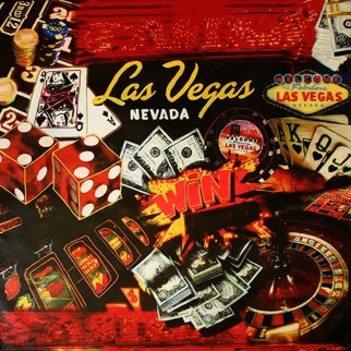 Lucky Las Vegas Unique 42x42 Original Painting - Steve Kaufman Lucky Las Vegas Unique 42x42 Original Painting - Steve Kaufman
