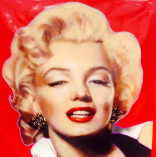 Hollywood Beauty Marilyn 1996 Unique 48x48 Huge Original Painting - Steve Kaufman Hollywood Beauty Marilyn 1996 Unique 48x48 Huge Original Painting - Steve Kaufman