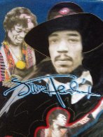 Jimi Hendrix 1995 Unique 64x44 Huge Original Painting by Steve Kaufman - 1 Jimi Hendrix 1995 Unique 64x44 Huge Original Painting by Steve Kaufman - 1