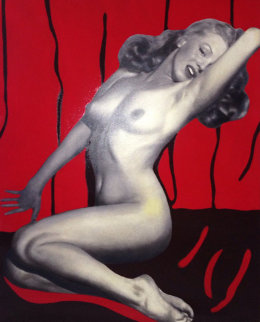 1st Centerfold Marilyn Monroe Playboy Magazine 2004 48x39 Unique Huge Original Painting - Steve Kaufman 1st Centerfold Marilyn Monroe Playboy Magazine 2004 48x39 Unique Huge Original Painting - Steve Kaufman