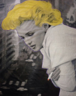 Marilyn Monroe 5th Ave New York Unique 2004 58x36 Original Painting - Steve Kaufman Marilyn Monroe 5th Ave New York Unique 2004 58x36 Original Painting - Steve Kaufman
