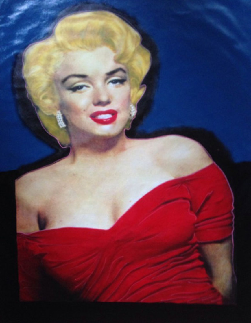 Marilyn Elegant Red Dress Unique 2002 48x35 Super Huge Original Painting by Steve Kaufman Marilyn Elegant Red Dress Unique 2002 48x35 Super Huge Original Painting by Steve Kaufman