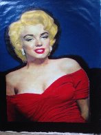 Marilyn Elegant Red Dress Unique 2002 48x35 Super Huge Original Painting by Steve Kaufman - 1 Marilyn Elegant Red Dress Unique 2002 48x35 Super Huge Original Painting by Steve Kaufman - 1