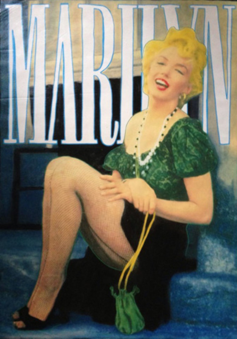 Marilyn Laughing Unique 2000 48x36 Huge Original Painting by Steve Kaufman