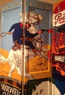 Icons And Picasso Guernica Mural 2000 83x60 Huge Original Painting by Steve Kaufman - 2 Icons And Picasso Guernica Mural 2000 83x60 Huge Original Painting by Steve Kaufman - 2