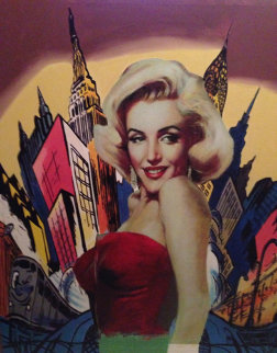 Marilyn Living in the Comic World 2000 Unique 49x42 Original Painting - Steve Kaufman Marilyn Living in the Comic World 2000 Unique 49x42 Original Painting - Steve Kaufman