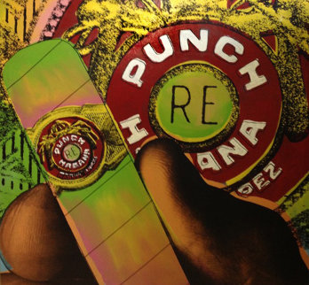 Punch 1995 Embellished Limited Edition Print - Steve Kaufman Punch 1995 Embellished Limited Edition Print - Steve Kaufman