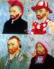 4 Sides of Van Gogh Unique 46x35 Original Painting by Steve Kaufman - 0
