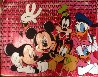 Disney Gang Red Jackson Pollock Unique 2000 37x47 Original Painting by Steve Kaufman - 1 Disney Gang Red Jackson Pollock Unique 2000 37x47 Original Painting by Steve Kaufman - 1
