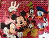 Disney Gang Red Jackson Pollock Unique 2000 37x47 Original Painting by Steve Kaufman - 2 Disney Gang Red Jackson Pollock Unique 2000 37x47 Original Painting by Steve Kaufman - 2