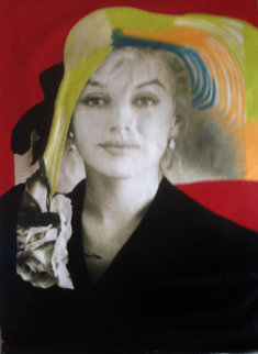 Marilyn Sophisticated X-Large 1996 Unique 60x40 Super Huge Original Painting - Steve Kaufman Marilyn Sophisticated X-Large 1996 Unique 60x40 Super Huge Original Painting - Steve Kaufman