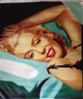 Marilyn Daydream 1996 Unique 48x43 Super Huge Original Painting - Steve Kaufman Marilyn Daydream 1996 Unique 48x43 Super Huge Original Painting - Steve Kaufman