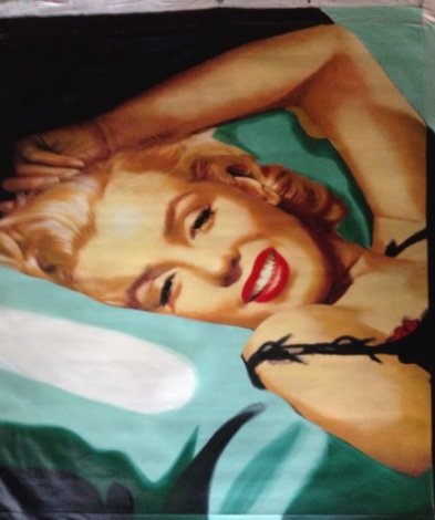Marilyn Daydream 1996 Unique 48x43 Huge Original Painting - Steve Kaufman