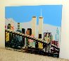 World Trade Center New York City Unique 2000 36x48 Huge - NYC - Twin Towers Original Painting by Steve Kaufman - 1