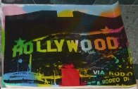 Hollywood Sign Unique 22x32 Original Painting by Steve Kaufman - 1 Hollywood Sign Unique 22x32 Original Painting by Steve Kaufman - 1