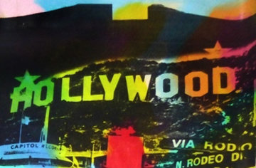 Hollywood Sign Unique 22x32 Original Painting - Steve Kaufman Hollywood Sign Unique 22x32 Original Painting - Steve Kaufman
