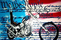 Freedom to Ride Embellished #1 in Edition Huge Limited Edition Print by Steve Kaufman - 0 Freedom to Ride Embellished #1 in Edition Huge Limited Edition Print by Steve Kaufman - 0